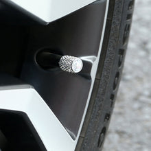 Load image into Gallery viewer, 4Pcs Long Style Diamond Shining Car Wheel Tyre Stem Air Caps Crown Dustproof Rhinestone Tire Valve Caps Auto
