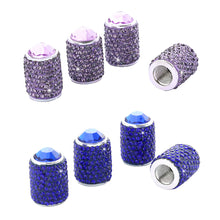 Load image into Gallery viewer, 4Pcs Long Style Diamond Shining Car Wheel Tyre Stem Air Caps Crown Dustproof Rhinestone Tire Valve Caps Auto
