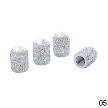 Load image into Gallery viewer, 4Pcs Long Style Diamond Shining Car Wheel Tyre Stem Air Caps Crown Dustproof Rhinestone Tire Valve Caps Auto
