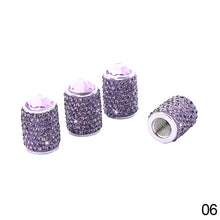 Load image into Gallery viewer, 4Pcs Long Style Diamond Shining Car Wheel Tyre Stem Air Caps Crown Dustproof Rhinestone Tire Valve Caps Auto
