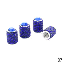Load image into Gallery viewer, 4Pcs Long Style Diamond Shining Car Wheel Tyre Stem Air Caps Crown Dustproof Rhinestone Tire Valve Caps Auto

