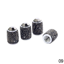 Load image into Gallery viewer, 4Pcs Long Style Diamond Shining Car Wheel Tyre Stem Air Caps Crown Dustproof Rhinestone Tire Valve Caps Auto
