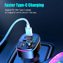 Load image into Gallery viewer, FM Transmitter Bluetooth Wireless Car kit Handsfree Dual USB Car Fast Charger 3.1A MP3 Music TF Card USB disk AUX Player Colorful
