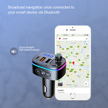 Load image into Gallery viewer, FM Transmitter Bluetooth Wireless Car kit Handsfree Dual USB Car Fast Charger 3.1A MP3 Music TF Card USB disk AUX Player Colorful
