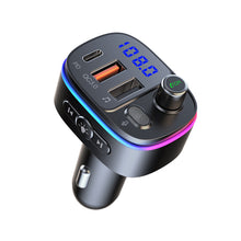 Load image into Gallery viewer, FM Transmitter Bluetooth Wireless Car kit Handsfree Dual USB Car Fast Charger 3.1A MP3 Music TF Card USB disk AUX Player Colorful
