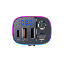 Load image into Gallery viewer, FM Transmitter Bluetooth Wireless Car kit Handsfree Dual USB Car Fast Charger 3.1A MP3 Music TF Card USB disk AUX Player Colorful

