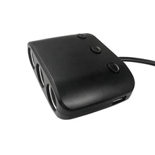 Load image into Gallery viewer, 3 Way Auto Cigarette Lighter ZNB03S Socket Splitter 120W 12v -24V Car Charger Dual USB Charger Socket with independent Off/on Switch
