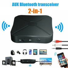 Load image into Gallery viewer, 2 IN 1 Real Stereo Bluetooth -compatible 4.2 Receiver Transmitter Bluetooth Wireless Adapter Audio With 3.5MM AUX For TV MP3 PC
