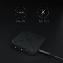 Load image into Gallery viewer, 2 IN 1 Real Stereo Bluetooth -compatible 4.2 Receiver Transmitter Bluetooth Wireless Adapter Audio With 3.5MM AUX For TV MP3 PC
