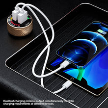 Load image into Gallery viewer, Car Dual QC 3.0 USB Charger Adapter 18W Fast Charging Marquee Light LED Voltmeter with ON OFF Switch 12V- 24V Waterproof
