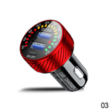 Load image into Gallery viewer, Car Dual QC 3.0 USB Charger Adapter 18W Fast Charging Marquee Light LED Voltmeter with ON OFF Switch 12V- 24V Waterproof

