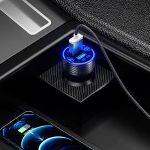 Load image into Gallery viewer, 12V/24V Dual QC3.0 USB Ports 18W Multiple Car Charger Socket with Touch Switch Fast Car Adapter Triple Aluminum Metal

