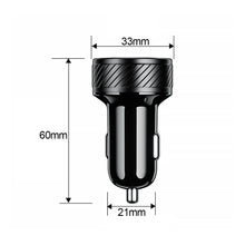Load image into Gallery viewer, 12V/24V Dual QC3.0 USB Ports 18W Multiple Car Charger Socket with Touch Switch Fast Car Adapter Triple Aluminum Metal
