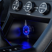 Load image into Gallery viewer, Car Charger Socket PD3.0 &amp; QC3.0 USB Ports USB with Touch Switch Fast Car Adapter Triple Aluminum Metal 18W
