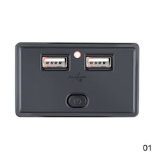 Load image into Gallery viewer, 12V-24V 4.8A Dual Car USB Ports Charger Socket Charging LED Indicator For Motorbike Boat Auto Electronics Accessories
