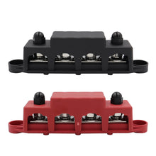 Load image into Gallery viewer, RV Ship 4 Post Power Distribution Block Terminal Screw M8 M10 High Current Wiring Stud Battery Junction Block
