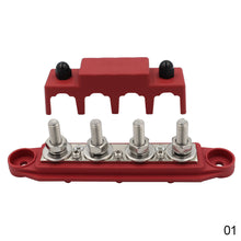 Load image into Gallery viewer, RV Ship 4 Post Power Distribution Block Terminal Screw M8 M10 High Current Wiring Stud Battery Junction Block
