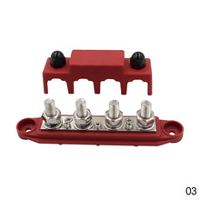 Load image into Gallery viewer, RV Ship 4 Post Power Distribution Block Terminal Screw M8 M10 High Current Wiring Stud Battery Junction Block
