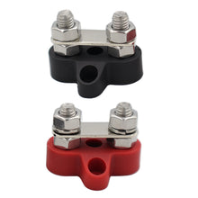 Load image into Gallery viewer, M6 M8 DC 48V Terminal Block Stud Busbar Stud Positive Negative Junction Fixed Wiring Bolt for RV Ship Boat Truck
