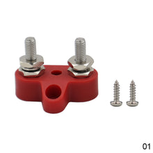 Load image into Gallery viewer, M6 M8 DC 48V Terminal Block Stud Busbar Stud Positive Negative Junction Fixed Wiring Bolt for RV Ship Boat Truck
