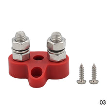 Load image into Gallery viewer, M6 M8 DC 48V Terminal Block Stud Busbar Stud Positive Negative Junction Fixed Wiring Bolt for RV Ship Boat Truck
