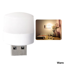 Load image into Gallery viewer, USB Plug Lamp Computer Mobile Power Charging USB Small Book Lamps LED Eye Protection Reading Light Small Round Light Night Light
