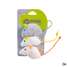 Load image into Gallery viewer, 3pcs/lot Mix Pet Catnip Mouse Cats Toys Chewing Biting Teething Plush Toys Kitten Playing Mice Toys Pet Supplies
