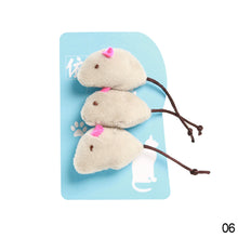 Load image into Gallery viewer, 3pcs/lot Mix Pet Catnip Mouse Cats Toys Chewing Biting Teething Plush Toys Kitten Playing Mice Toys Pet Supplies
