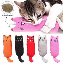 Load image into Gallery viewer, Cute Cat Face Catnip Cats Toy Kitten Teeth Chewing Biting Plush Toys Cat Plush Thumb Pillow Pet Accessories
