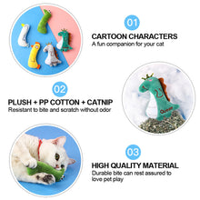 Load image into Gallery viewer, Cute Animal Shape Catnip Cats Toy Kitten Dinosaur Teeth Chewing Biting Plush Toys Cat Plush Thumb Pillow Pet Accessories

