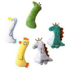 Load image into Gallery viewer, Cute Animal Shape Catnip Cats Toy Kitten Dinosaur Teeth Chewing Biting Plush Toys Cat Plush Thumb Pillow Pet Accessories
