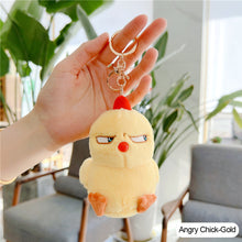Load image into Gallery viewer, 12cm Cute Angry Chicken Plush Toys Key Chain Bag Pendant Cute Duck Doll for Kids Children Birthday Christmas Gifts Toys
