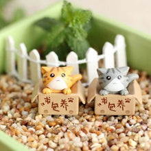 Load image into Gallery viewer, Cute Cat Figurines Miniature Cartoon Animal Decor Figure Craft Ornament Micro Landscape Kawaii Desk Car Interior Accessories Home Decoration Kids Gift

