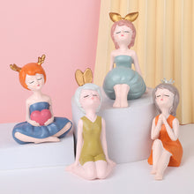 Load image into Gallery viewer, Nordic Style Girl Sculpture Character Resin Model Ornament Car Interior Decoration Figurines Home Office Decor Miniature
