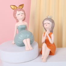 Load image into Gallery viewer, Nordic Style Girl Sculpture Character Resin Model Ornament Car Interior Decoration Figurines Home Office Decor Miniature
