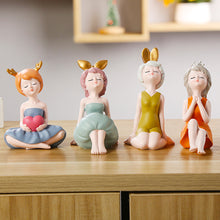 Load image into Gallery viewer, Nordic Style Girl Sculpture Character Resin Model Ornament Car Interior Decoration Figurines Home Office Decor Miniature
