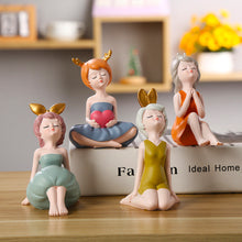 Load image into Gallery viewer, Nordic Style Girl Sculpture Character Resin Model Ornament Car Interior Decoration Figurines Home Office Decor Miniature
