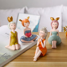 Load image into Gallery viewer, Nordic Style Girl Sculpture Character Resin Model Ornament Car Interior Decoration Figurines Home Office Decor Miniature
