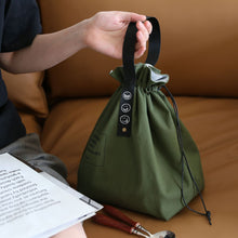Load image into Gallery viewer, Insulated Cotton Bento Bag Adjustable Drawstring Design Wide Opening Tote School Lunch Handbag Dinner Container Food Storage Bags Picnic Accessories
