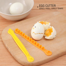Load image into Gallery viewer, 2 Pcs Fancy Cooked Eggs Cutter Creative Lace Egg Maker Boiled Eggs Bento Cut Flower Shaper Funny Eggs Silcer Random Color Lovely Breakfast Making Tools
