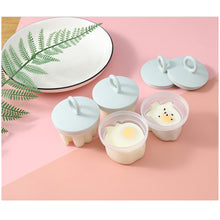 Load image into Gallery viewer, 4 Pcs/Set Cute Egg Cooker Tools with Brush Plastic Egg Mould Poacher Baking Egg Mold Cups Steamer Kitchen Accessories Gadgets for Kid
