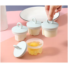 Load image into Gallery viewer, 4 Pcs/Set Cute Egg Cooker Tools with Brush Plastic Egg Mould Poacher Baking Egg Mold Cups Steamer Kitchen Accessories Gadgets for Kid
