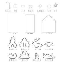 Load image into Gallery viewer, 18 Pcs/Set 3D Mini House Scenery Christmas Cookie Cutter Stainless Steel Biscuit Mold Handmade Gingerbread House Xmas Tree Mould Fondant Cutter Baking Decoration Tool
