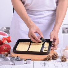 Load image into Gallery viewer, 10 Pcs/Set 3D Mini House Scenery Christmas Cookie Cutter Stainless Steel Biscuit Mold Handmade Gingerbread House Xmas Tree Mould Fondant Cutter Baking Decoration Tool
