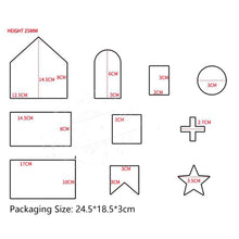 Load image into Gallery viewer, 10 Pcs/Set 3D Mini House Scenery Christmas Cookie Cutter Stainless Steel Biscuit Mold Handmade Gingerbread House Xmas Tree Mould Fondant Cutter Baking Decoration Tool
