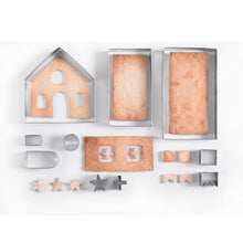 Load image into Gallery viewer, 10 Pcs/Set 3D Mini House Scenery Christmas Cookie Cutter Stainless Steel Biscuit Mold Handmade Gingerbread House Xmas Tree Mould Fondant Cutter Baking Decoration Tool
