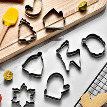 Load image into Gallery viewer, 12Pcs/set Christmas Cookie Cutter Set Stainless Steel Biscuit Mold Gingerbread Xmas Tree Mold Cake Decoration Tool DIY Baking Gift
