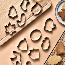 Load image into Gallery viewer, 12Pcs/set Christmas Cookie Cutter Set Stainless Steel Biscuit Mold Gingerbread Xmas Tree Mold Cake Decoration Tool DIY Baking Gift
