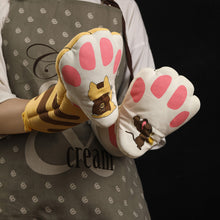 Load image into Gallery viewer, 1 pc Cute Cartoon Cat Paws Oven Mitts Cat Claw Cotton Baking Insulation Gloves Microwave Heat Resistant Anti-scald Non-slip Glove
