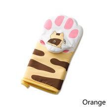 Load image into Gallery viewer, 1 pc Cute Cartoon Cat Paws Oven Mitts Cat Claw Cotton Baking Insulation Gloves Microwave Heat Resistant Anti-scald Non-slip Glove
